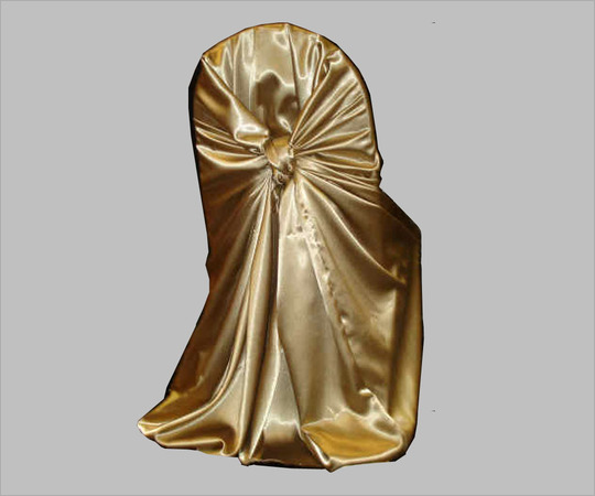 Gold Satin Chair Covers Universal